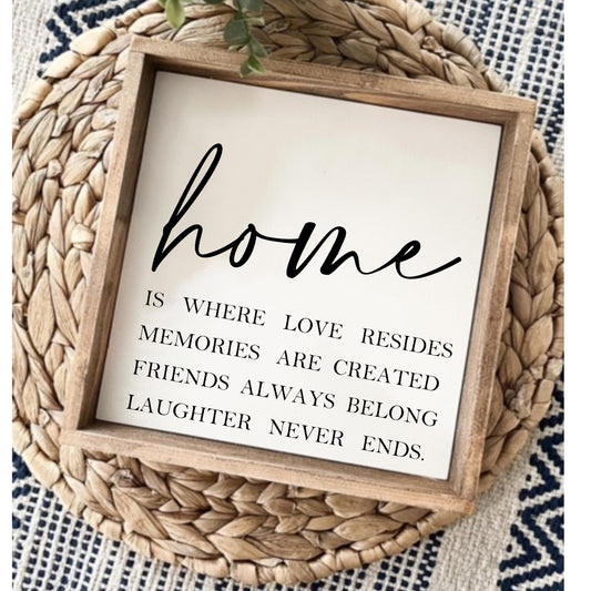 Home Is Where Love Resides Small Framed Sign